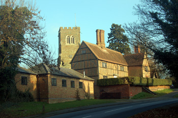 Manor Farm and the church January 2011
